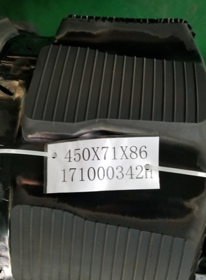450x71x86 308BSR Excavator Rubber Track کل طول 71x86 6106mm